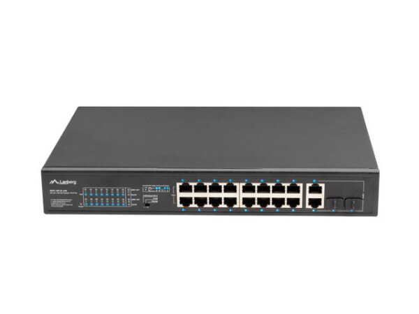 Lanberg RSFE-16P-2C-250, Unmanaged, Gigabit Ethernet (10/100/1000), Power over Ethernet (PoE), Rack-Einbau, 1U