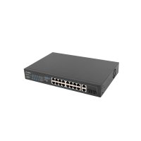 Lanberg RSFE-16P-2C-150, Unmanaged, Gigabit Ethernet (10/100/1000), Power over Ethernet (PoE), Rack-Einbau, 1U