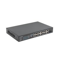 Lanberg RSFE-16P-2C-150, Unmanaged, Gigabit Ethernet (10/100/1000), Power over Ethernet (PoE), Rack-Einbau, 1U