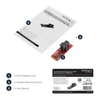 StarTech.com U.2 (SFF-8643) auf M.2 PCI Express 3.0 x4 Adapterkarte für 2,5" U.2 NVMe SSD, M.2, U.2, Rot, CE, FCC, REACH, 0 - 55 °C, -40 - 85 °C