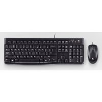 Logitech Desktop MK120, Kabelgebunden, USB, QWERTZ, Schwarz, Maus enthalten