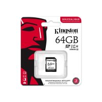 Kingston 64G SDXC Industrial pSLC, 64 GB, SDHC, Klasse 10, UHS-I, 100 MB/s, 80 MB/s