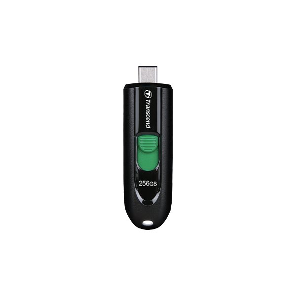 Transcend JetFlash 790C, 256 GB, USB Typ-C, 3.2 Gen 1 (3.1 Gen 1), Schutzhülle, 4,9 g, Schwarz