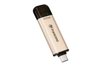 Transcend JetFlash 930C, 512 GB, USB Type-A / USB Type-C, 3.2 Gen 1 (3.1 Gen 1), 420 MB/s, Kappe, Gold