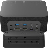 Logitech Logi Dock Focus Room kit Teams, Persönliches Videokonferenzsystem, 4K Ultra HD, 90 fps, 5x, Graphit