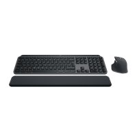 Logitech MX Keys S Combo, Kabellos, RF Wireless + Bluetooth, Scherenschalter, AZERTY, LED, Graphit