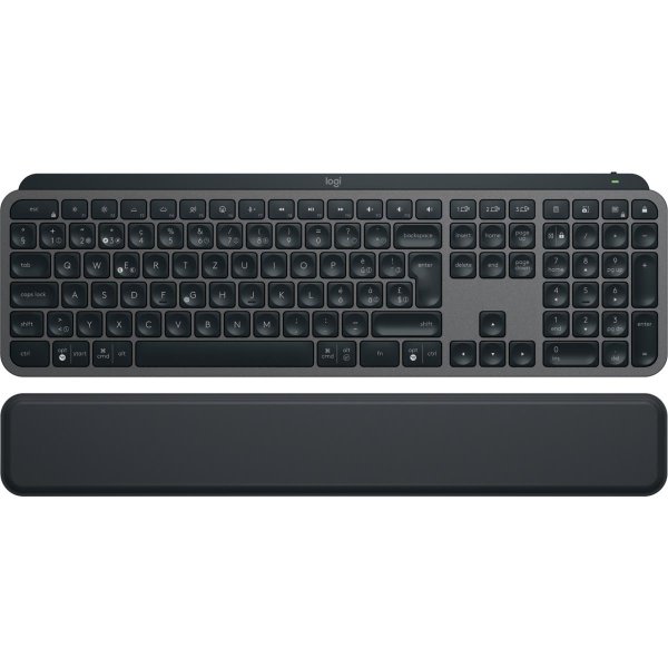 Logitech MX Keys S, Kabellos, RF Wireless + Bluetooth, Scherenschalter, QWERTZ, LED, Graphit