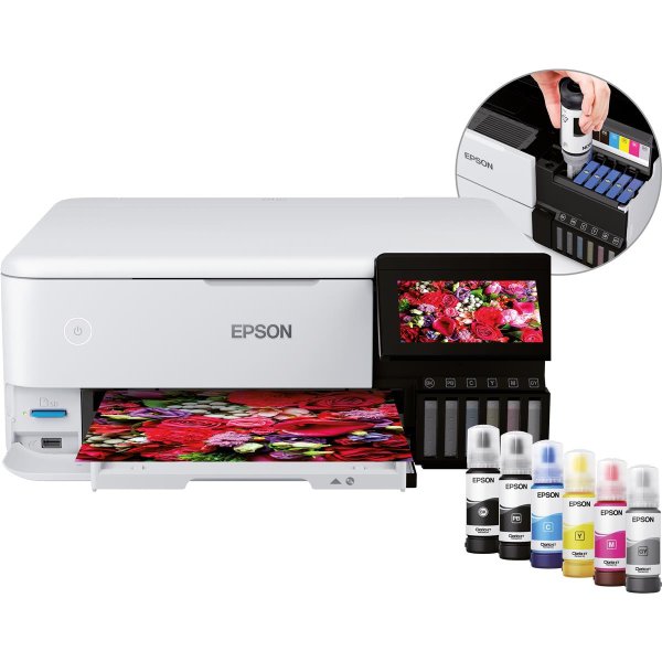 Epson EcoTank ET-8500, Tintenstrahl, Farbdruck, 5760 x 1440 DPI, A4, Direktdruck, Weiß