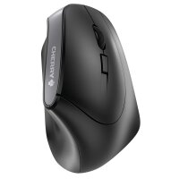 Cherry MW 4500 Kabellose 45 Grad Maus - Schwarz - USB - rechts - Vertikale Ausführung - Optisch - RF Wireless - 1200 DPI - Schwarz
