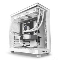 NZXT H6 Air Flow, Midi Tower, PC, Weiß, ATX, micro ATX, Mini-ITX, Stahl, Gehärtetes Glas, 16,3 cm