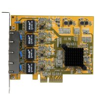 StarTech.com 4 Port PCIe Gigabit Netzwerkkarte, Eingebaut, Kabelgebunden, PCI Express, Ethernet, 2000 Mbit/s