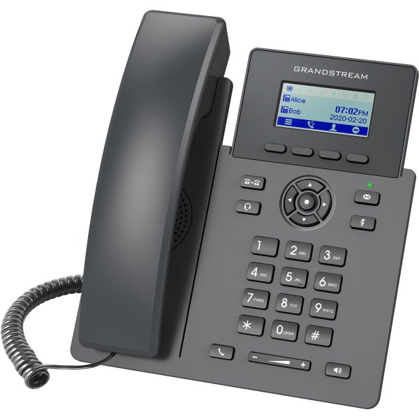 Grandstream GRP2601, IP-Telefon, Schwarz, Kabelgebundenes Mobilteil, 1 Zeilen, LCD, 5,61 cm (2.21 Zoll)