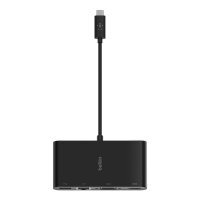 Belkin AVC005BTBK, Kabelgebunden, USB 3.2 Gen 1 (3.1 Gen 1) Type-C, Schwarz, HDMI, RJ-45, USB 3.2 Gen 1 (3.1 Gen 1) Type-A, VGA, 304 mm, 194 mm