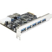 Delock 89355, PCIe, USB 3.2 Gen 1 (3.1 Gen 1), 5 Gbit/s,...