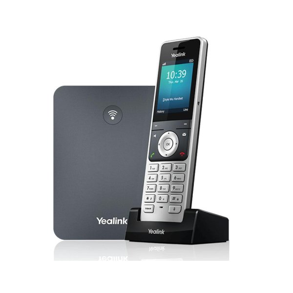 Yealink W76P, IP-Mobiltelefon, Grau, Kabelloses Mobilteil, Tisch/Wand, 20 Zeilen, 1000 Eintragungen