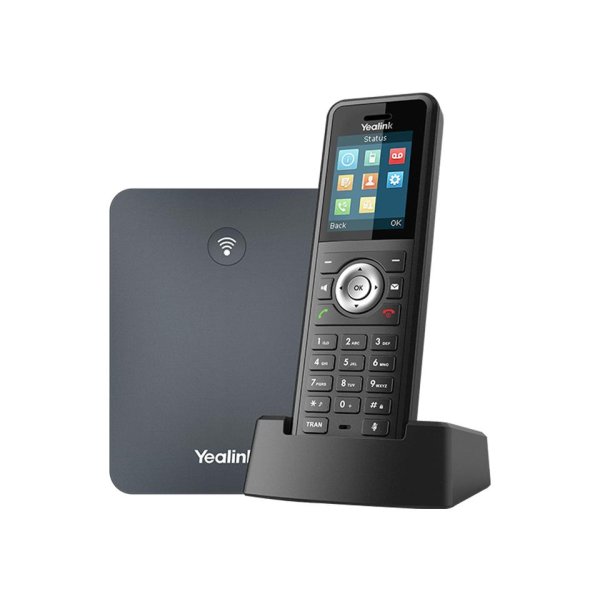 Yealink W79P, IP-Mobiltelefon, Schwarz, Kabelloses Mobilteil, Tisch/Wand, 50 m, 300 m