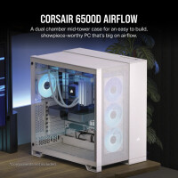 Corsair 6500D AIRFLOW, Midi Tower, PC, Weiß, ATX, 19 cm, 40 cm