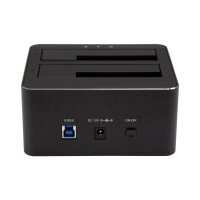 StarTech.com Zweifach SATA Festplatten Dockingstation für 2x 2,5/3,5" SATA SSDs/HDDs - USB 3.0, HDD, SSD, SATA, Serial ATA II, Serial ATA III, 2.5,3.5", 10 TB, USB 3.2 Gen 1 (3.1 Gen 1) Type-B, 6 Gbit/s