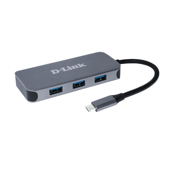 D-Link DUB-2335, Kabelgebunden, USB Typ-C, 10,100,1000 Mbit/s, 10BASE-T, 100BASE-TX, 1000BASE-T, IEEE 802.3, IEEE 802.3ab, IEEE 802.3u, Grau