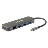 D-Link DUB-2334, Kabelgebunden, USB Typ-C, 60 W,...