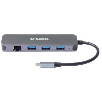 D-Link DUB-2334, Kabelgebunden, USB Typ-C, 60 W, 10,100,1000 Mbit/s, 10BASE-T, 100BASE-TX, 1000BASE-T, IEEE 802.3, IEEE 802.3ab, IEEE 802.3u