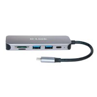 D-Link DUB-2325, USB Typ-C, USB 3.2 Gen 1 (3.1 Gen 1) Type-A, USB 3.2 Gen 1 (3.1 Gen 1) Type-C, MicroSD (TransFlash), SD, SDHC, SDXC, 5000 Mbit/s, Grau, Leistung