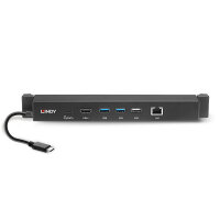 Lindy 43319, Kabelgebunden, USB 3.2 Gen 1 (3.1 Gen 1) Type-C, 100 W, 1.4/2.2, 1000 Mbit/s, Schwarz