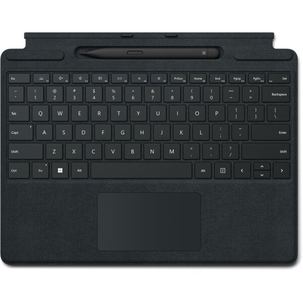 Microsoft Signature with Slim Pen 2, QWERTZ, Deutsch, Touchpad, Microsoft, Surface Pro 8/Pro X, Schwarz