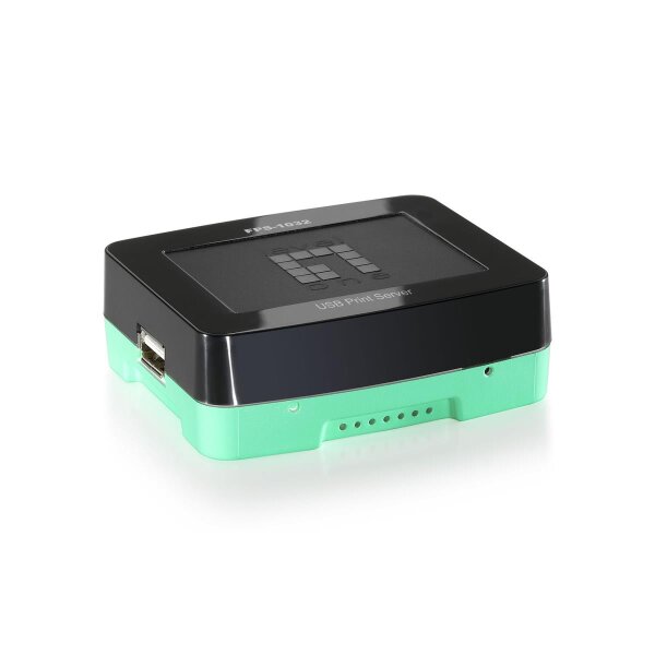 LevelOne USB Print Server (1-Port), Schwarz, Grün, Aktivität, Link, Leistung, Status, Taiwan, Ethernet-LAN, IEEE 802.3, IEEE 802.3u, 10,100 Mbit/s