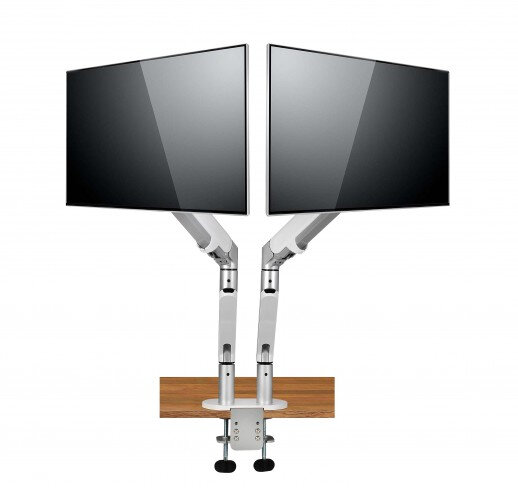 Spire Arm 2, 9 kg, 68,6 cm (27"), 75 x 75 mm, 100 x 100 mm, Höhenverstellung, Silber, Weiß