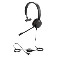 Jabra Evolve 20SE MS Mono, Kabelgebunden, Büro/Callcenter, 150 - 7000 Hz, 142 g, Kopfhörer, Schwarz