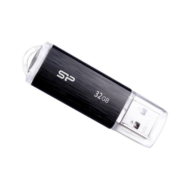 Silicon Power Ultima U02, 32 GB, USB Typ-A, 2.0, Kappe, 8 g, Schwarz