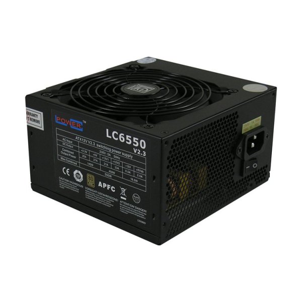 LC-Power LC6550 V2.3, 550 W, 230 V, 50 Hz, 5 A, Aktiv, 145 W