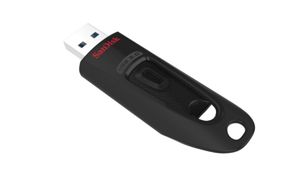 SanDisk Ultra, 64 GB, USB Typ-A, 3.2 Gen 1 (3.1 Gen 1), 100 MB/s, Dia, Schwarz