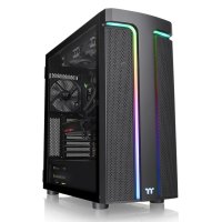 Thermaltake H590 TG ARGB, Midi Tower, PC, Schwarz, ATX, EATX, micro ATX, Mini-ITX, SPCC, Gehärtetes Glas, Multi