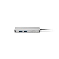 Kensington UH1400P Mobile USB-C® 8-in-1 Dockingstation - USB 3.2 Gen 1 (3.1 Gen 1) Type-C - 85 W - 10,100,1000 Mbit/s - Schwarz - Silber - MicroSD (TransFlash) - SD - China
