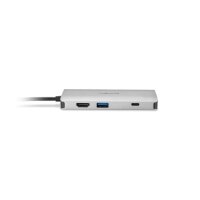 Kensington UH1400P Mobile USB-C® 8-in-1 Dockingstation - USB 3.2 Gen 1 (3.1 Gen 1) Type-C - 85 W - 10,100,1000 Mbit/s - Schwarz - Silber - MicroSD (TransFlash) - SD - China