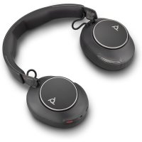 Poly Voyager Surround 80 UC USB-C-Headset + USB-C/A-Adapter, Kabellos, Musik/Alltag, 275 g, Kopfhörer, Schwarz