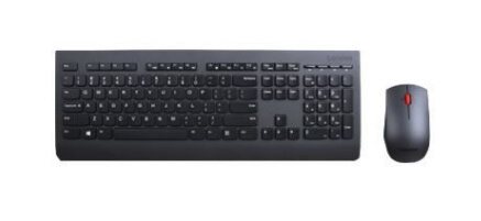 Lenovo 4X30H56809, Volle Größe (100%), Kabellos, RF Wireless, QWERTZ, Schwarz, Maus enthalten