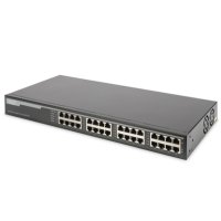 DIGITUS 16-Port Gigabit Ethernet PoE+ Injektor, 802.3at,...