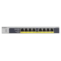 Netgear GS108LP, Unmanaged, Gigabit Ethernet (10/100/1000), Power over Ethernet (PoE), Rack-Einbau, 1U, Wandmontage