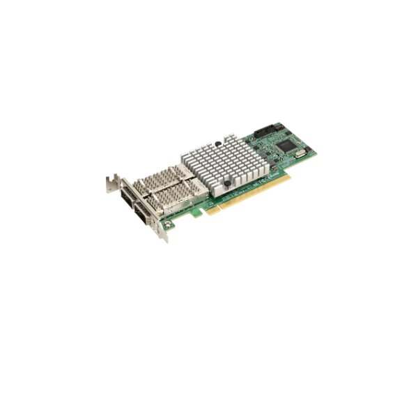 Supermicro AOC-S100G-M2C-O, PCIe, PCI 3.0, Aluminium, Grün, Passiv, 100 Gbit/s, 0 - 55 °C