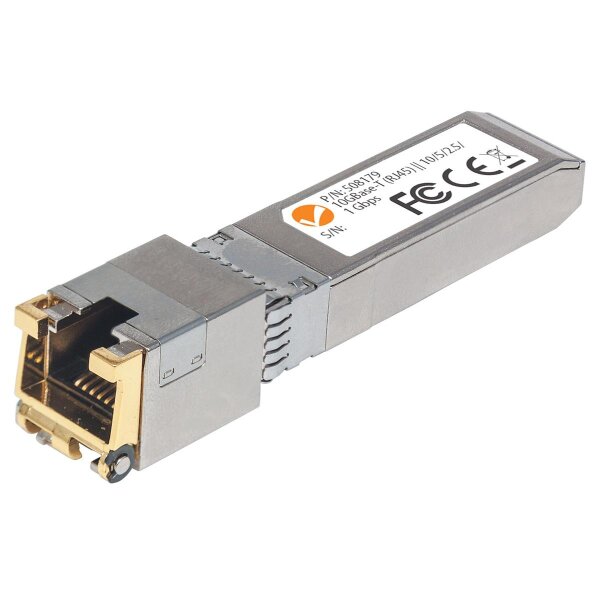 Intellinet 10 Gigabit SFP+ Mini-GBIC Transceiver für RJ45-Kabel, 10GBase-T (RJ45) Port, 30 m, bis zu 10 Gbit/s Übertragungsraten mit Cat6a-Netzwerkkabeln, Kupfer, 11100 Mbit/s, SFP+, 30 m, Gigabit Ethernet, IEEE 802.3ab, IEEE 802.3an, IEEE 802.3bz