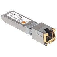 Intellinet 10 Gigabit SFP+ Mini-GBIC Transceiver für RJ45-Kabel, 10GBase-T (RJ45) Port, 30 m, bis zu 10 Gbit/s Übertragungsraten mit Cat6a-Netzwerkkabeln, Kupfer, 11100 Mbit/s, SFP+, 30 m, Gigabit Ethernet, IEEE 802.3ab, IEEE 802.3an, IEEE 802.3bz