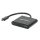 Manhattan 130622, Kabelgebunden, USB 3.2 Gen 1 (3.1 Gen 1) Type-C, 100 W, Schwarz, 5 Gbit/s, Kunststoff