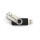 MEDIARANGE MR931-2, 16 GB, USB Type-A / Micro-USB, 2.0, 15 MB/s, Drehring, Silber, Schwarz