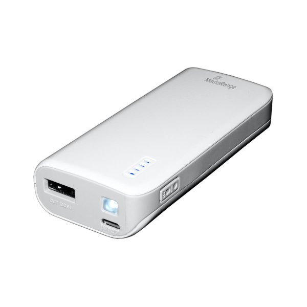 MEDIARANGE MR751, 5200 mAh, Lithium-Ion (Li-Ion), Grau, Weiß