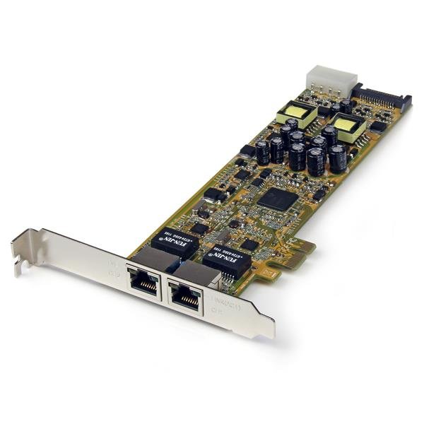 StarTech.com Dual Port PCI Express Gigabit Netzwerkkarte - PCIe PoE/PSE NIC Server Adapter, Eingebaut, Kabelgebunden, PCI Express, Ethernet, 2000 Mbit/s