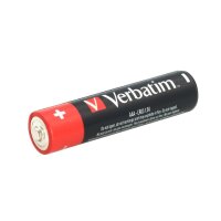 Verbatim AAA-Alkalibatterien, Einwegbatterie, AAA, Alkali, 1,5 V, 10 Stück(e), Schwarz, Rot