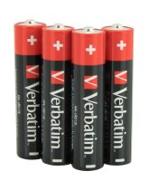 Verbatim AAA-Alkalibatterien, Einwegbatterie, AAA, Alkali, 1,5 V, 10 Stück(e), Schwarz, Rot